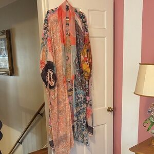 Free People Multicolor Floral & Paisley Kimono
